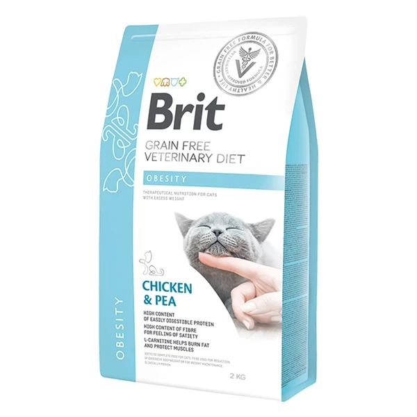 Brit Veterinary Diet Obesity Tavuklu Tahılsız Kilo Kontrolü Kedi Maması 2KG