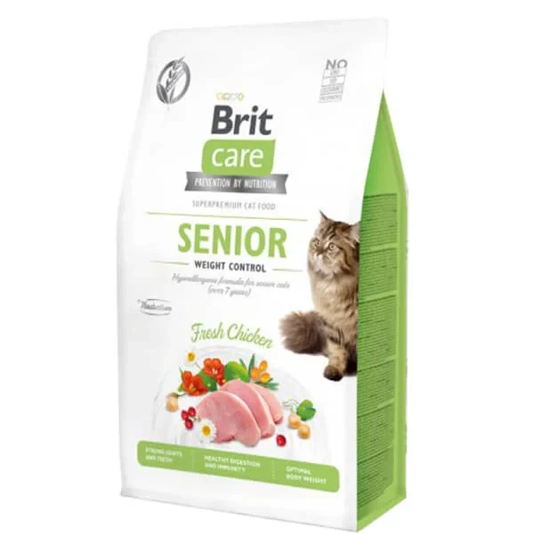 Brit Care Senior Weight Control Düşük Kalorili Yaşlı Kedi Maması 2KG
