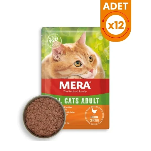 Mera Tahılsız Tavuklu Pouch Yetişkin Konserve Kedi Maması