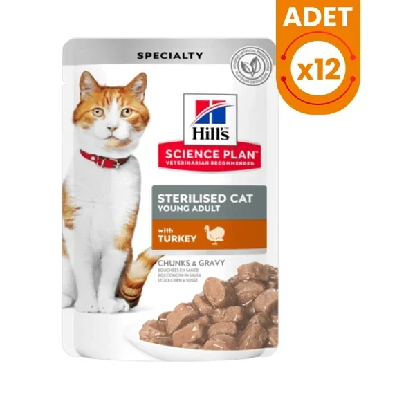 Hills Sterilised Hindili Pouch Kısırlaştırılmış Konserve Kedi Maması
